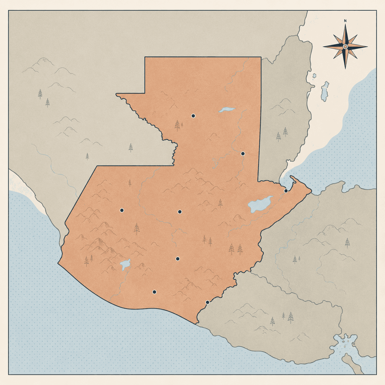 Mapa de demanda de mercado guatemalteco por zona